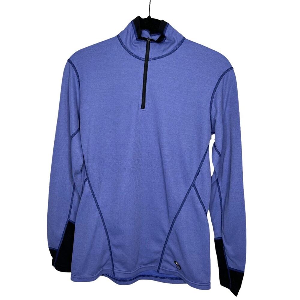 MOUNTAIN HARDWARE / purple 1/4 zip base layer jacket / M